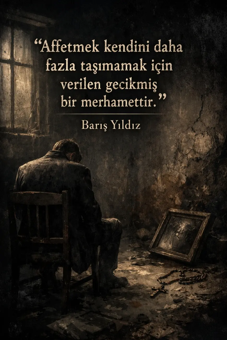 Affetmek kendini daha fazla taşımamak için verilen geçikmiş bir merhamettir