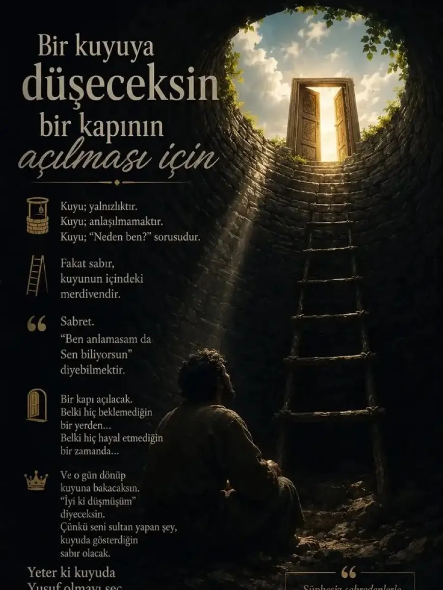 Bir Kuyuya Düşeceksin Bir Kapının Açılması İçin